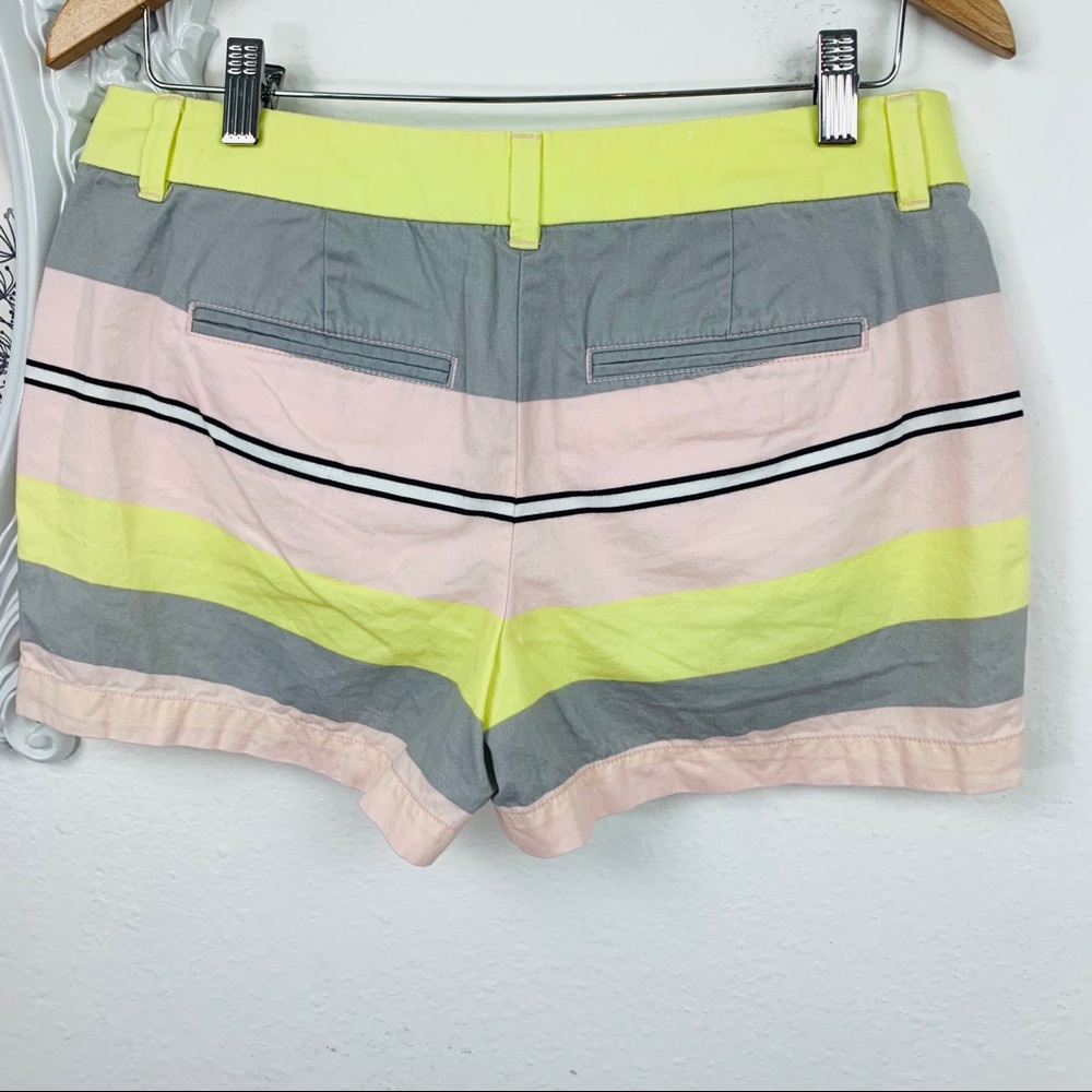 Loft Ann Taylor / Preppy Pastel Yellow Gray Pink - Picture 4 of 8